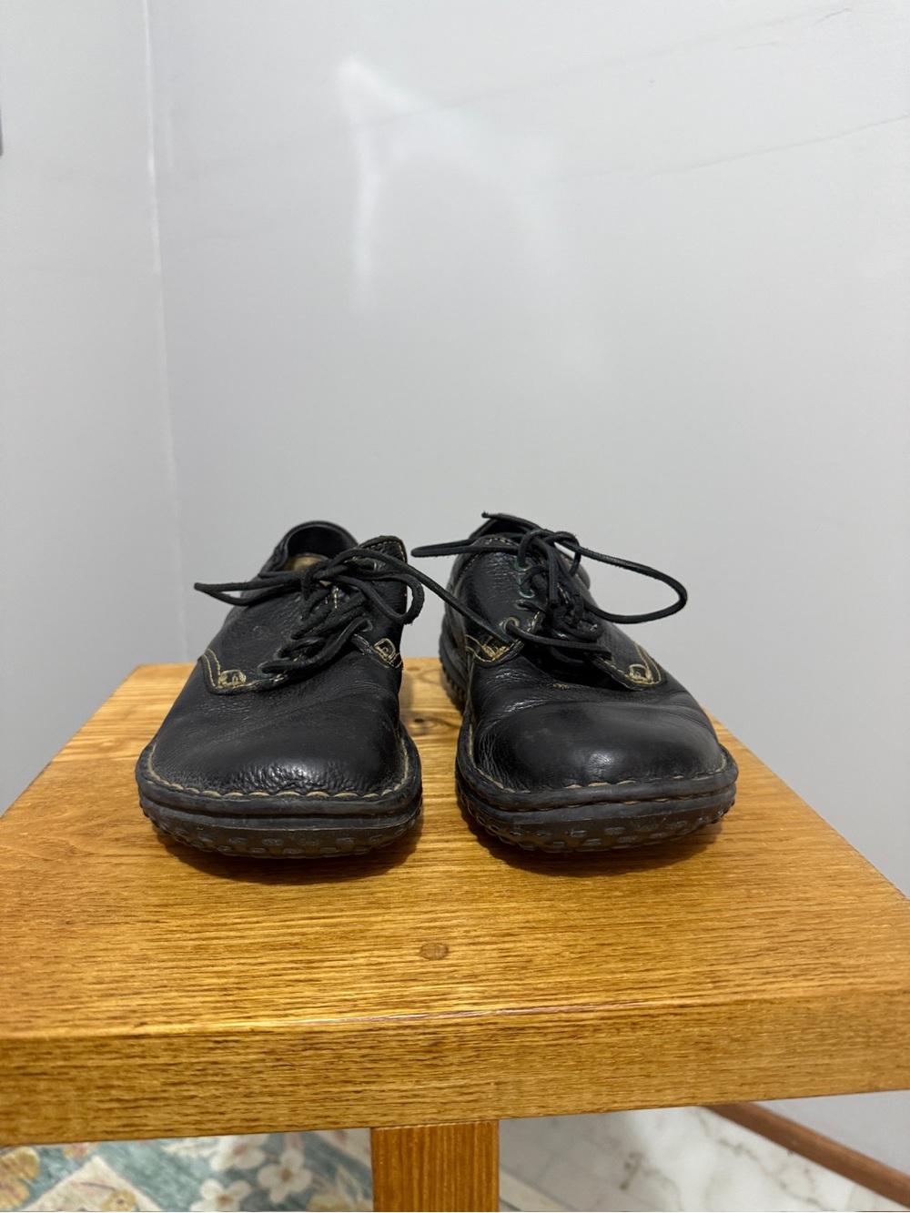 Born Shoes Womens 9.5 Black Leather Lace Up Comfort Oxford Casual Walking Shoes - Picture 4 of 13
